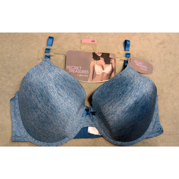 Secret Treasures Smooth T-Shirt Bra 40D 40 D Underwire T Shirt Support Padded - Picture 1 of 4
